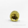 Kacang Masukkan Knurled Threaded Brass Embedded Customized